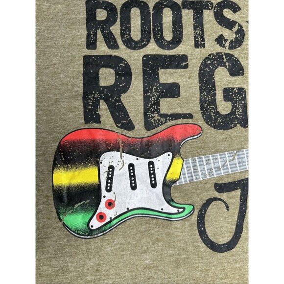 Surf Classics Root Rock Reggae Jamaica Adults XL Khaki - Picture 7 of 8